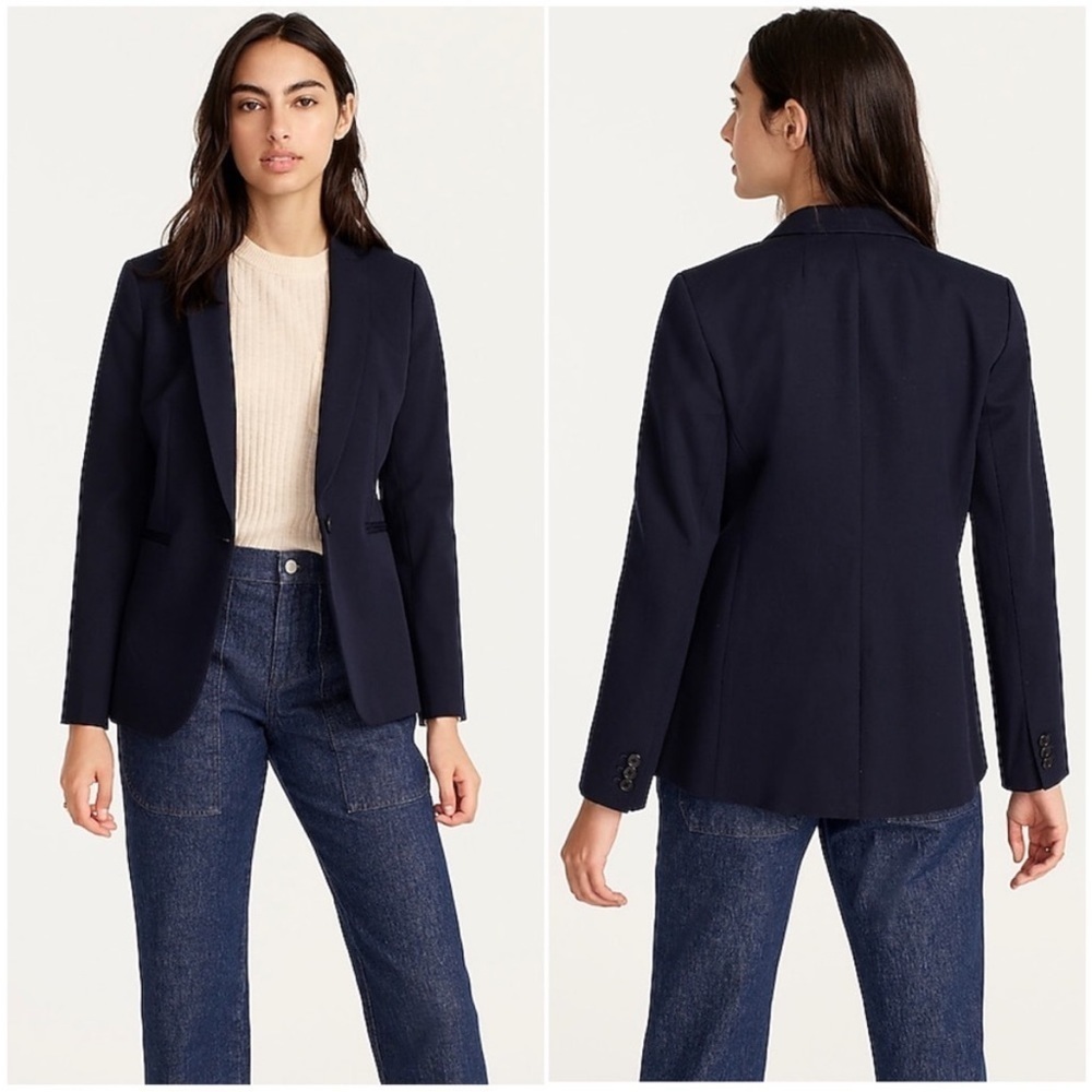 J. Crew Parc Navy Blue Blazer stretch 18